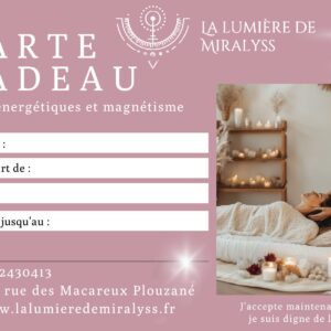 Carte Cadeau – Soin Énergétique